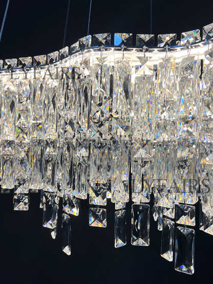 Modern Luxury Irregular Round/Oval Crystal Chandelier Set For Bedroom/Living Room/Dining Room