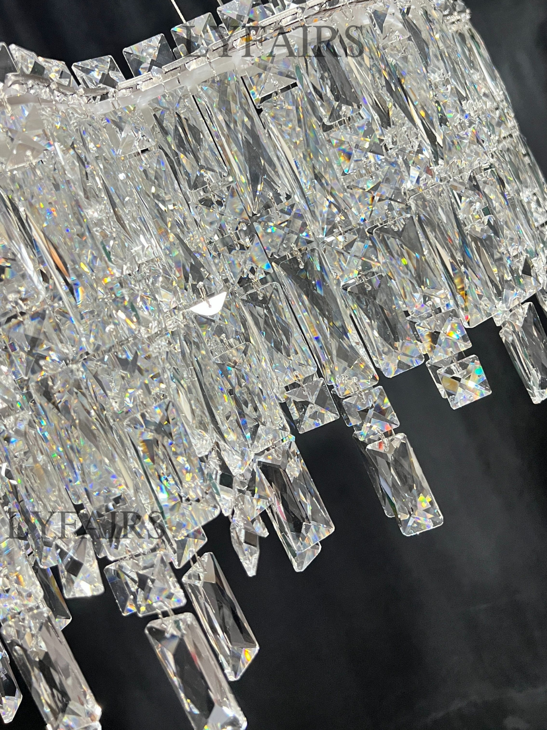 Modern Luxury Irregular Round/Oval Crystal Chandelier Set For Bedroom/Living Room/Dining Room