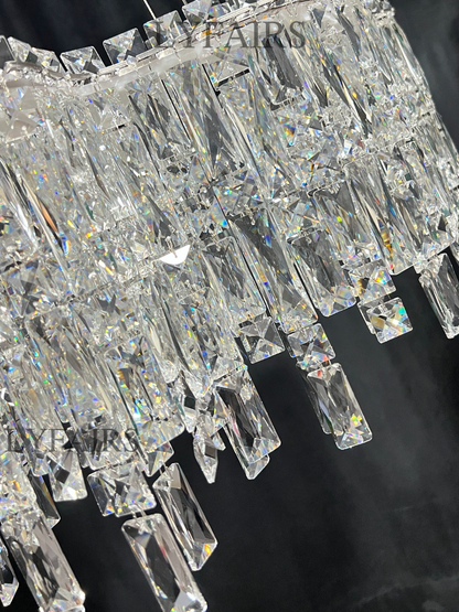 Modern Luxury Irregular Round/Oval Crystal Chandelier Set For Bedroom/Living Room/Dining Room