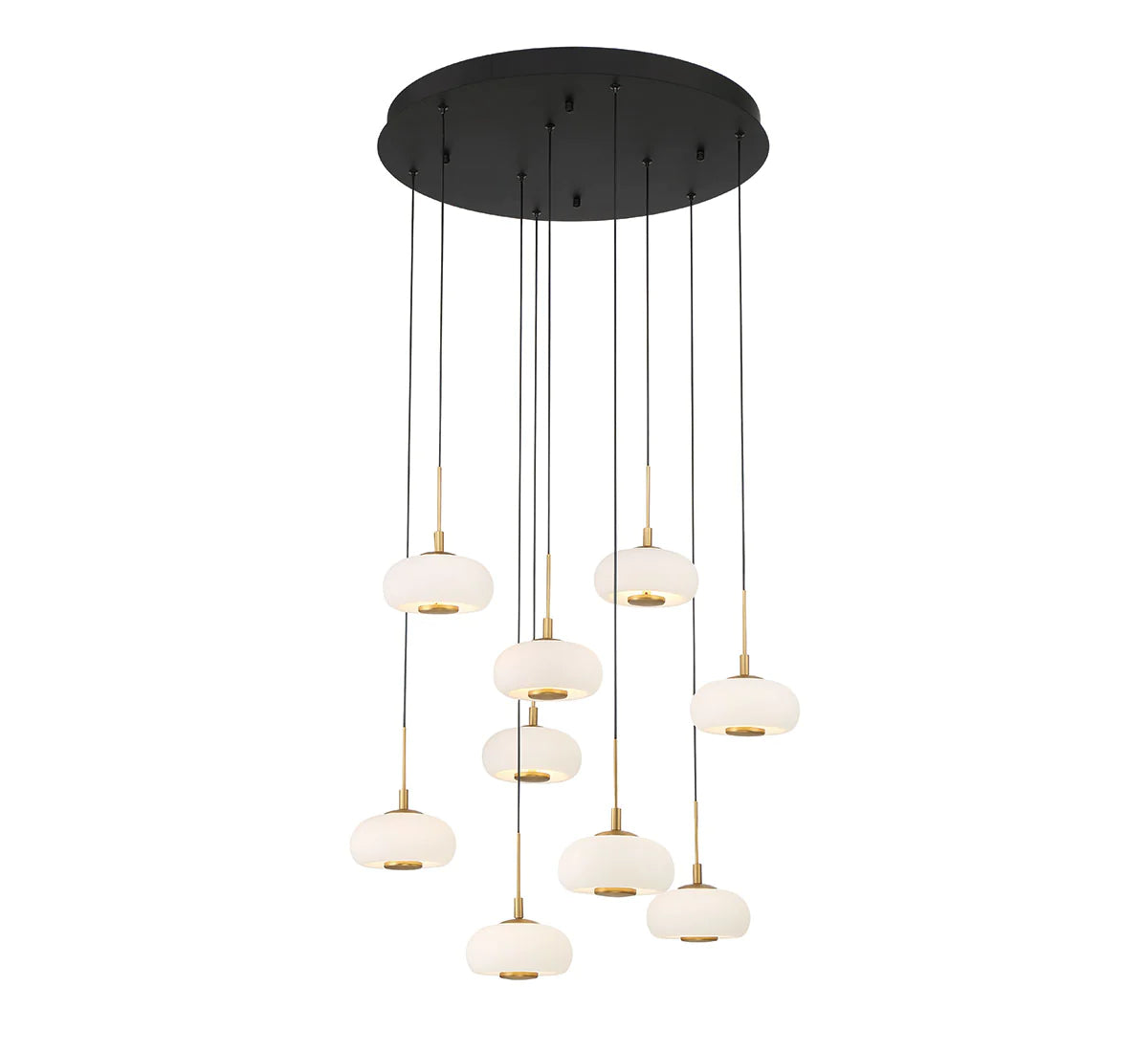 Lanterns Glass 9 Light Round LED Chandelier - Richardrider