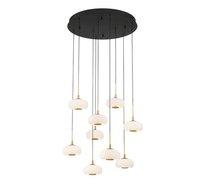 Lanterns Glass 9 Light Round LED Chandelier - Richardrider