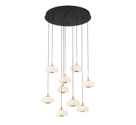 Lanterns Glass 9 Light Round LED Chandelier - Richardrider