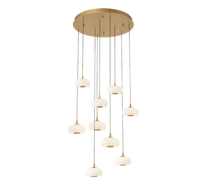 Lanterns Glass 9 Light Round LED Chandelier - Richardrider