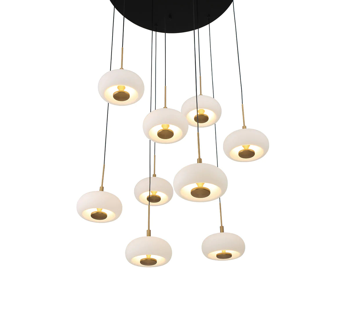 Lanterns Glass 9 Light Round LED Chandelier - Richardrider