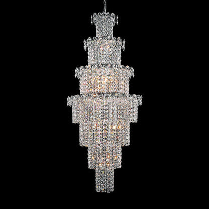 Large Multi-pieces Crystal Chandelier Stylish Ceiling Light Fixture For Foyer Living Room Staircase - Richardrider