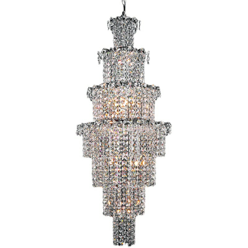 Large Multi-pieces Crystal Chandelier Stylish Ceiling Light Fixture For Foyer Living Room Staircase - Richardrider