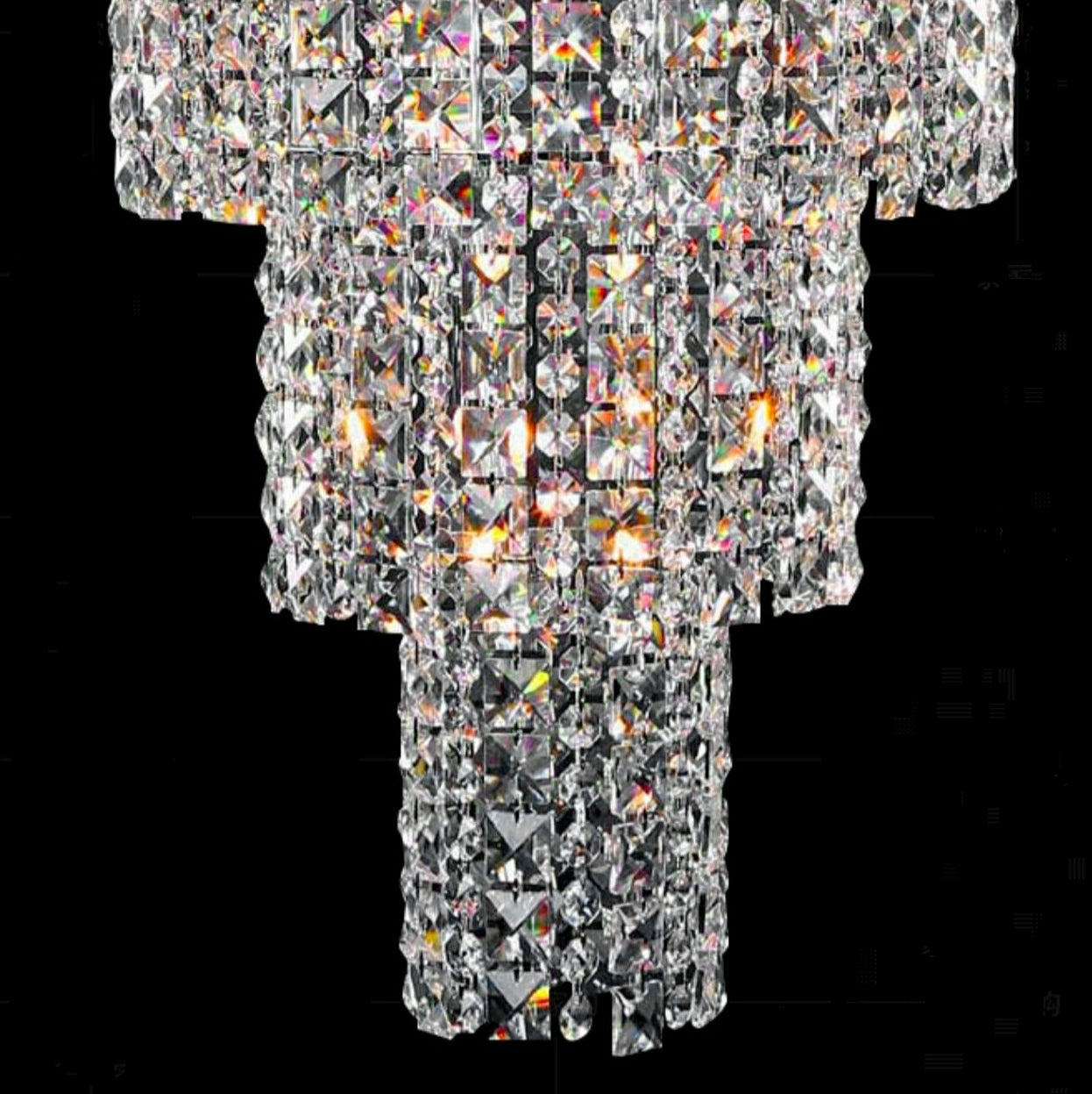Large Multi-pieces Crystal Chandelier Stylish Ceiling Light Fixture For Foyer Living Room Staircase - Richardrider