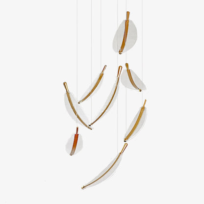 Leaf Crystal Spiral LED Chandelier