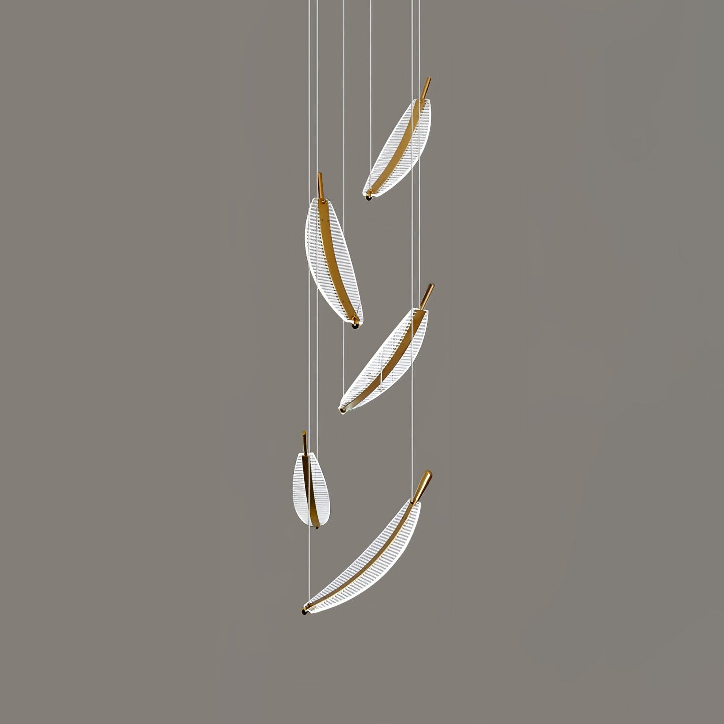 Leaf Crystal Spiral LED Chandelier