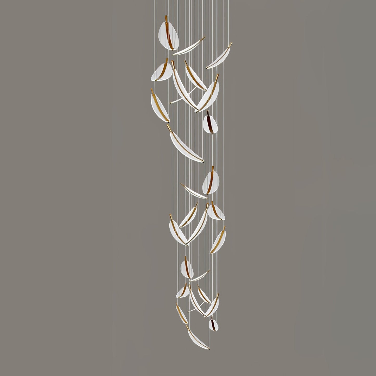 Leaf Crystal Spiral LED Chandelier
