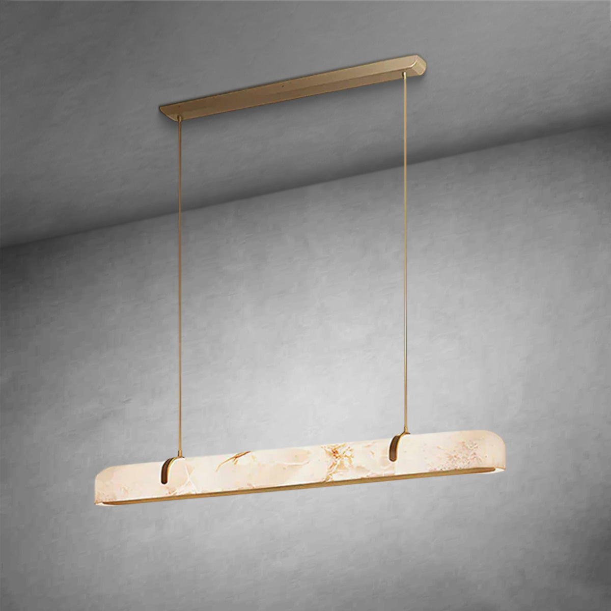 Linear Alabaster Chandelier, Kitchen Island Pendant Light - Richardrider