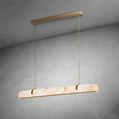 Linear Alabaster Chandelier, Kitchen Island Pendant Light - Richardrider