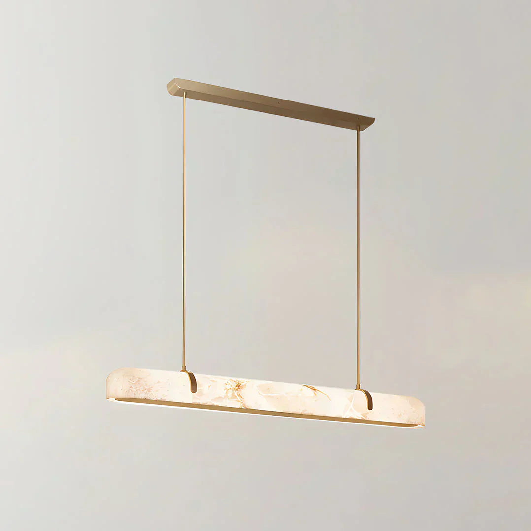 Linear Alabaster Chandelier, Kitchen Island Pendant Light - Richardrider