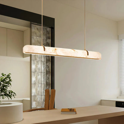 Linear Alabaster Chandelier, Kitchen Island Pendant Light - Richardrider