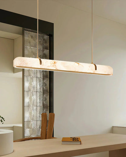 Linear Alabaster Chandelier, Kitchen Island Pendant Light - Richardrider