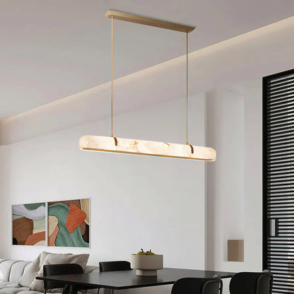 Linear Alabaster Chandelier, Kitchen Island Pendant Light - Richardrider