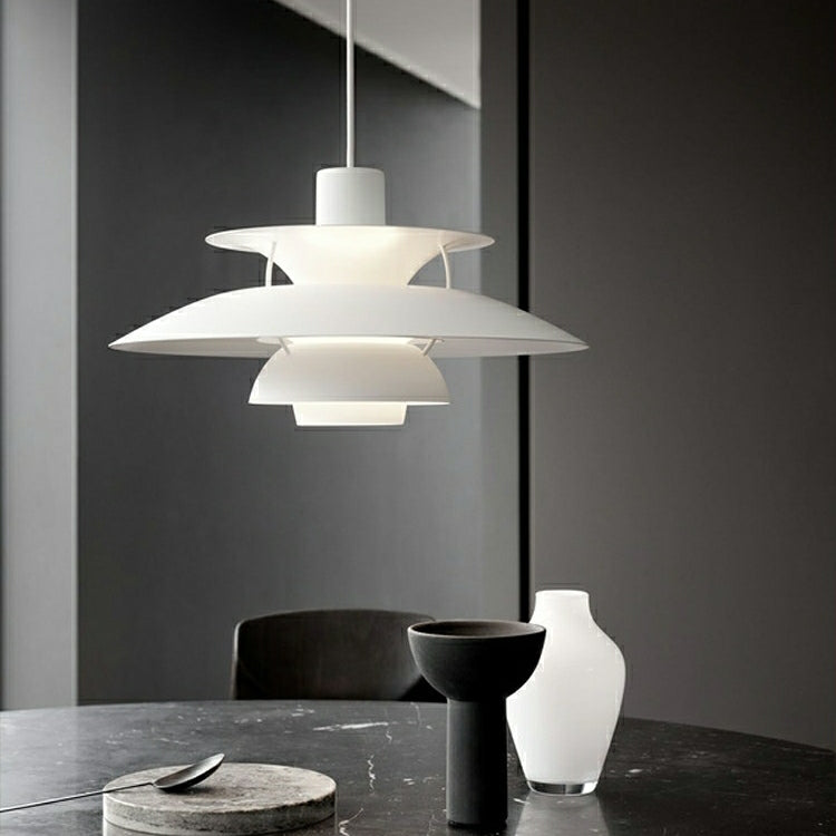Louis Poulsen PH5 Mini Monochrome White Pendant Lamp Classic Dining Room Table Hanging Light Fixture
