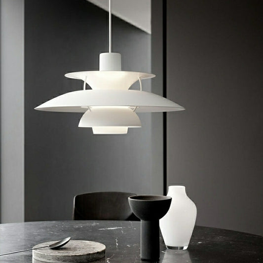 Louis Poulsen PH5 Mini Monochrome White Pendant Lamp Classic Dining Room Table Hanging Light Fixture