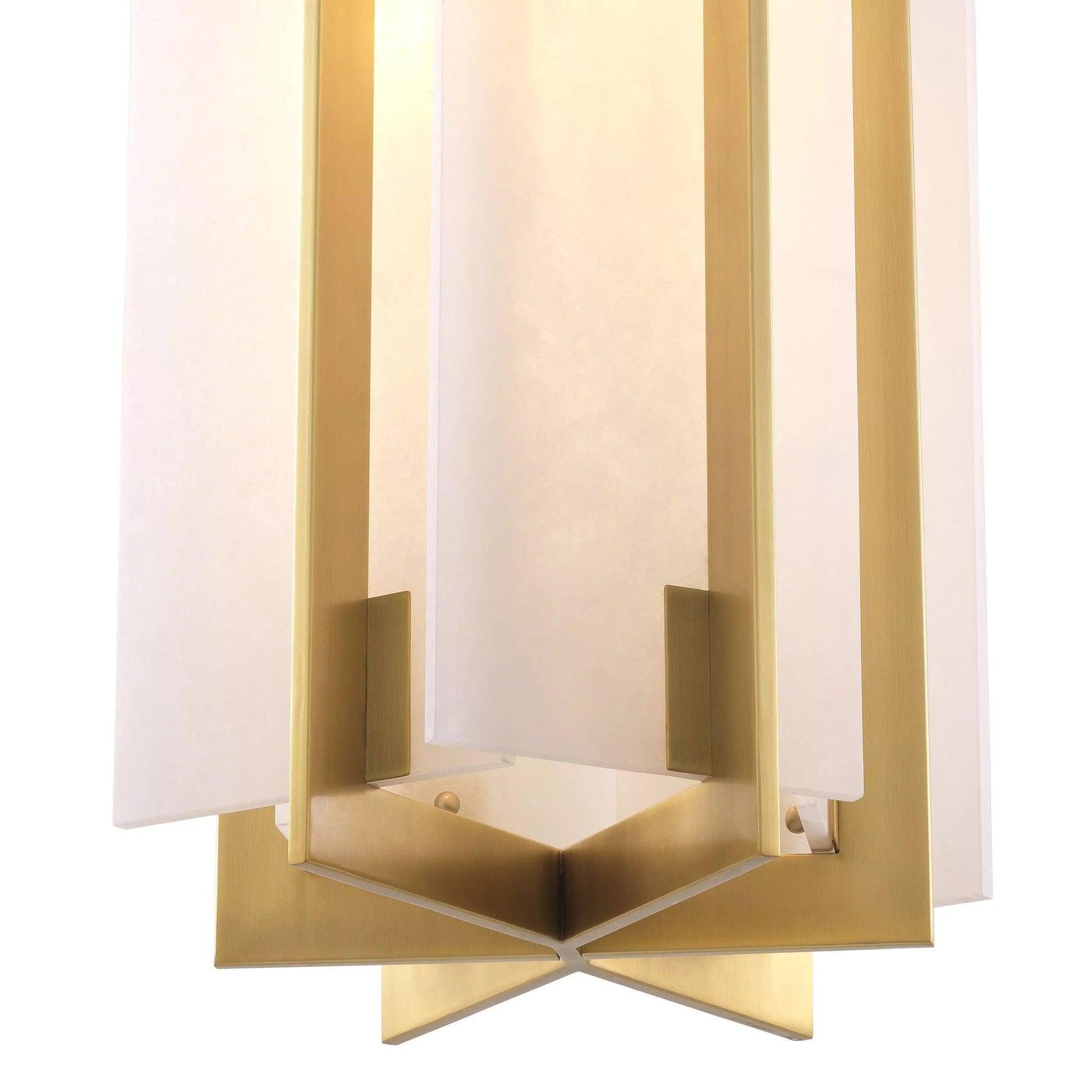 Lugano Modern Brass Alabaster Chandelier - (Antique Brass Finish | Alabaster) - Richardrider