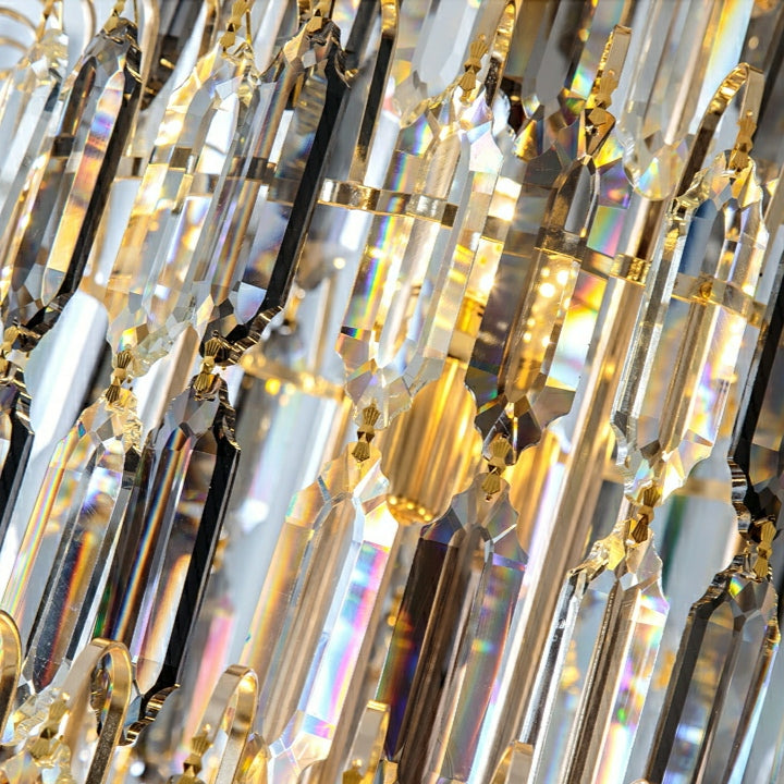 Luxury Large Foyer Staircase K9 Crystal Chandelier Long Ceiling Lighting Fixture For Living Room Hall - Richardrider