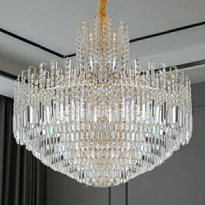 Luxury Hotel Hallway Ceiling Lighting Fixture Large Round Crystal Chandelier For Foyer Living Room Staircase - Richardrider