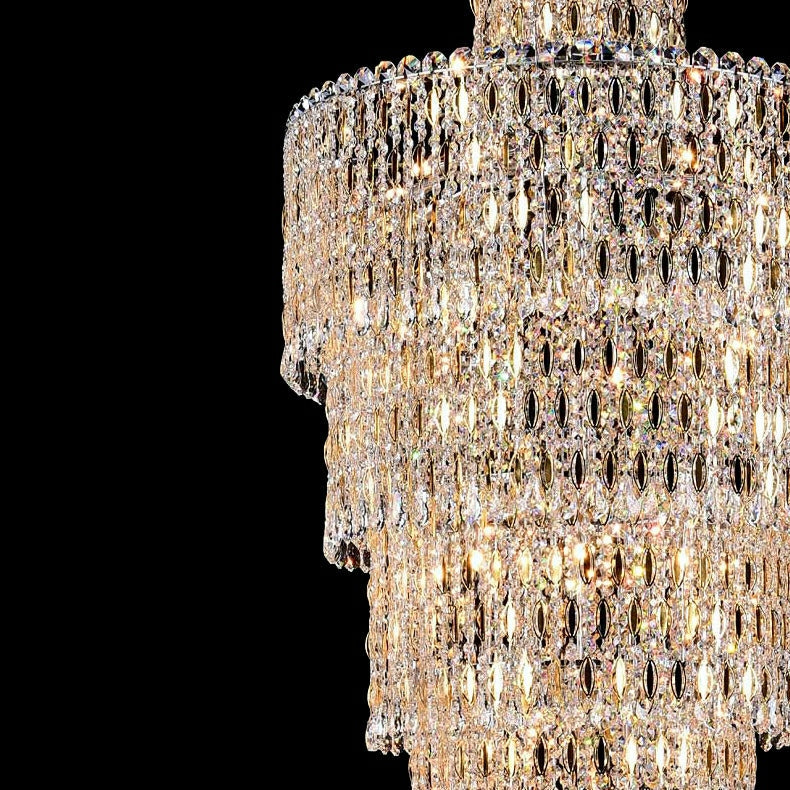 Luxury Large Crystal Chandelier For Hight Ceiling Living Room Long Staircase Light Fixture - Richardrider