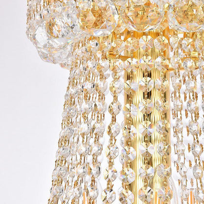 Luxury French Empire Chandelier for Villa Hall Ceiling Three-layers Crystal Light for Hotel Lobby - Richardrider