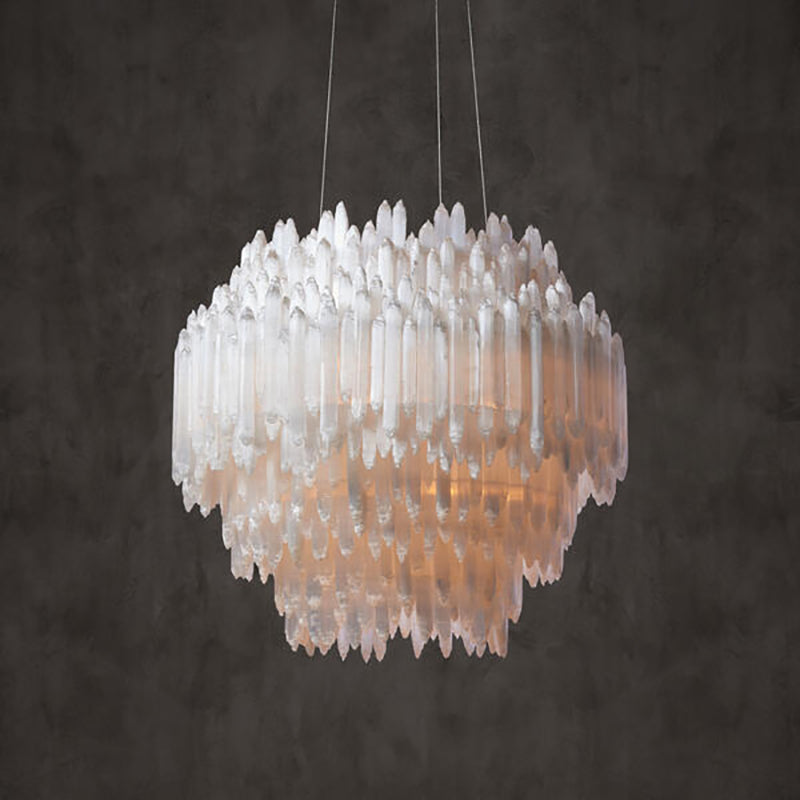 Art Selenite Layer Round Chandelier - Richardrider
