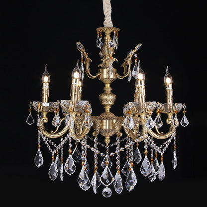 6 lights brass chandeliers for sale