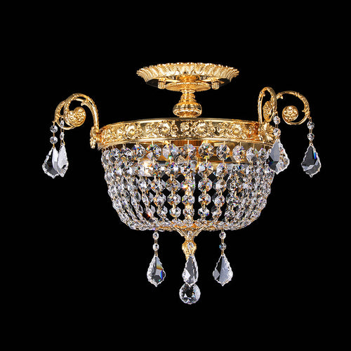 brass flush mount chandelier