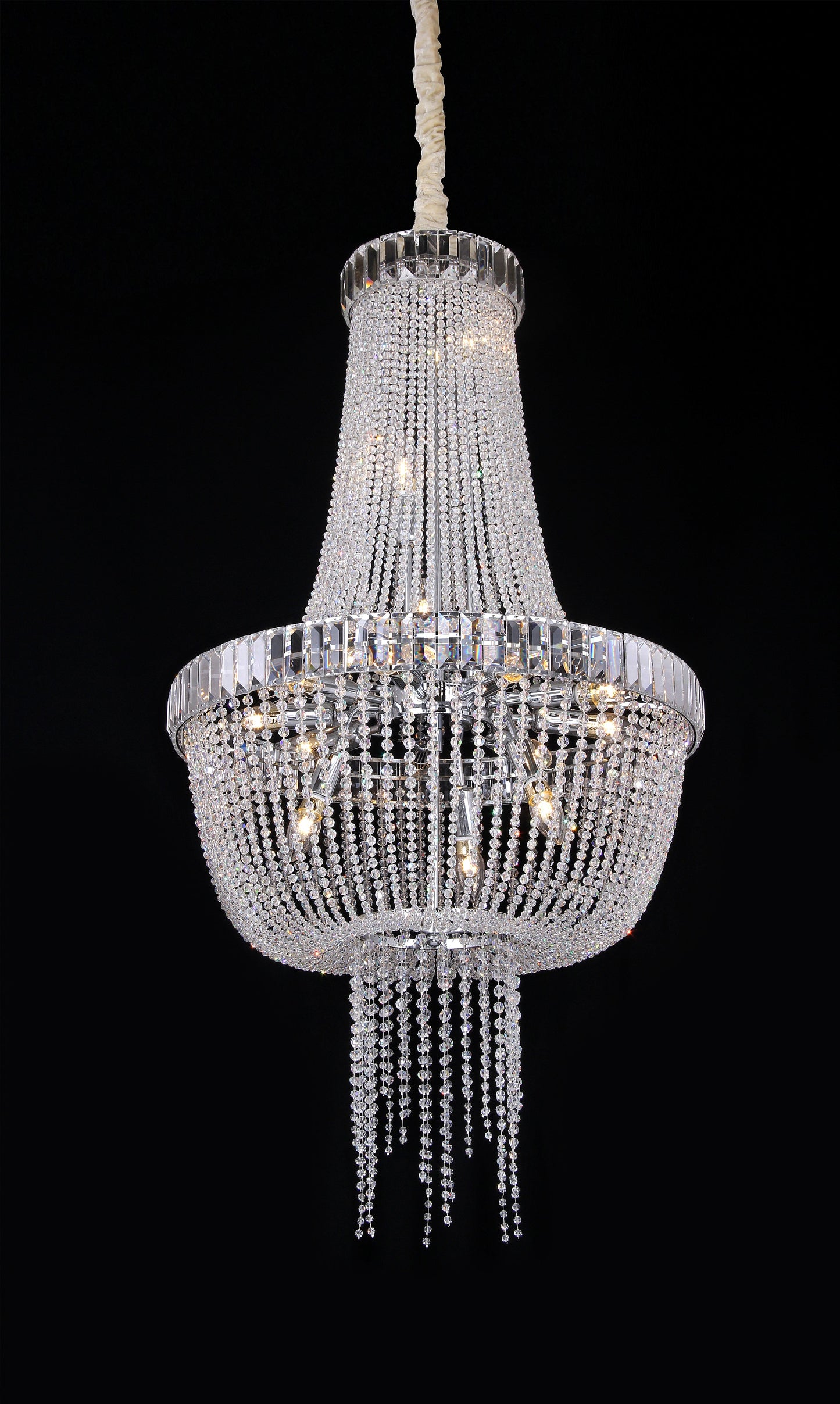 Luxury Modern Empire Crystal Chandelier for Foyer /Entryway/ Living Room