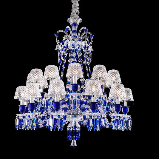 Zenith Blue 24 lights Baccarat Crystal chandelier