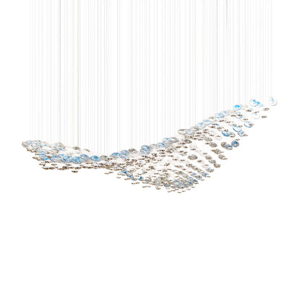 Flying Wave Glass bubble Chandelier