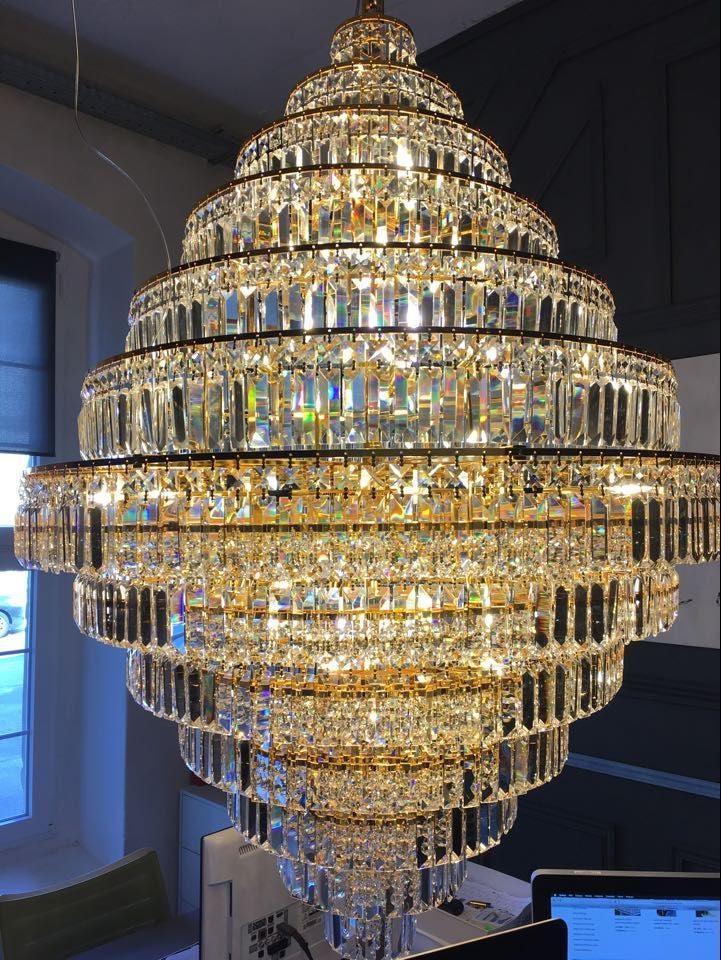Chrome/ Silver/ Gold Extra Large Chandelier For Foyer Living Room Staircase Crystal Ceiling Lighting Fixture - Richardrider