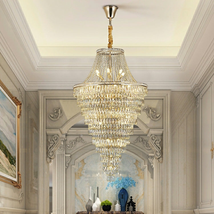 Magnificent Extra Large Foyer Hall Chandelier Tiered Crystal Ceiling Lighting Fixture For Living Room Decor - Richardrider