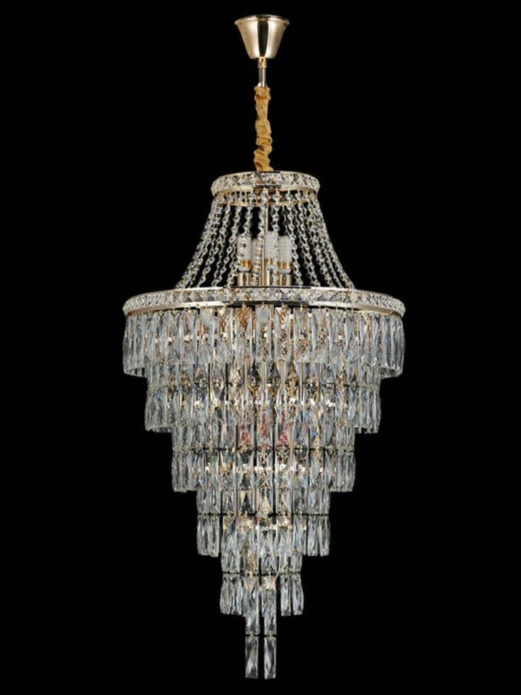 Magnificent Extra Large Foyer Hall Chandelier Tiered Crystal Ceiling Lighting Fixture For Living Room Decor - Richardrider