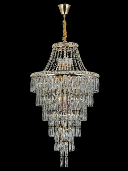 Magnificent Extra Large Foyer Hall Chandelier Tiered Crystal Ceiling Lighting Fixture For Living Room Decor - Richardrider