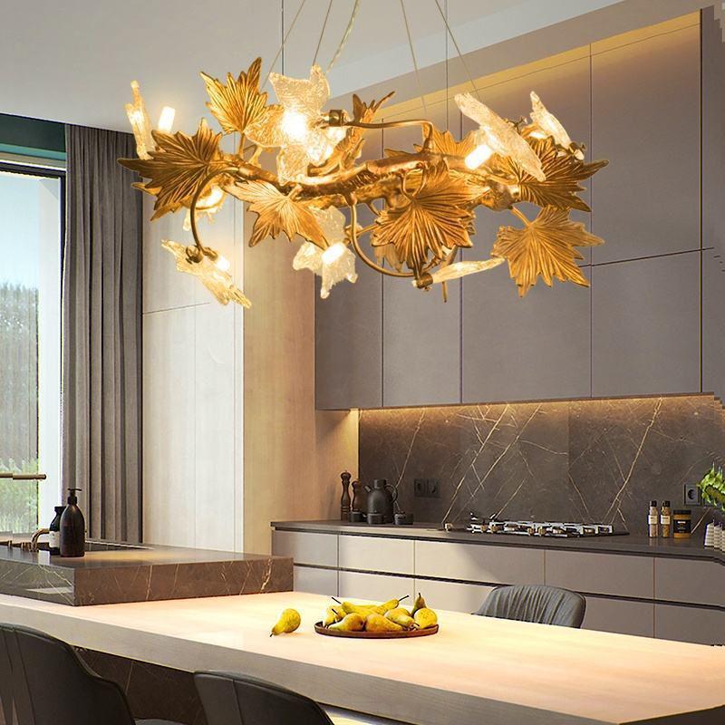 Maple Leaf Branch Chandelier - Richardrider