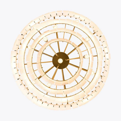 Modern Alabaster Tiered Chandelier - Richardrider