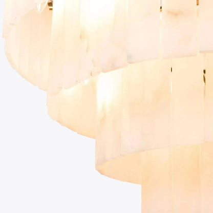 Modern Alabaster Tiered Chandelier - Richardrider
