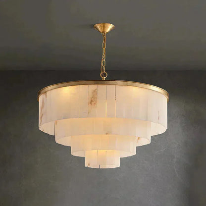 Modern Alabaster Tiered Chandelier - Richardrider
