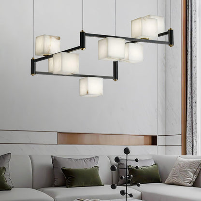 Alabaster Square Box Chandelier - Richardrider