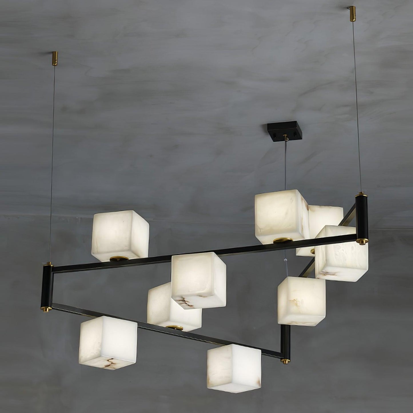 Alabaster Square Box Chandelier - Richardrider