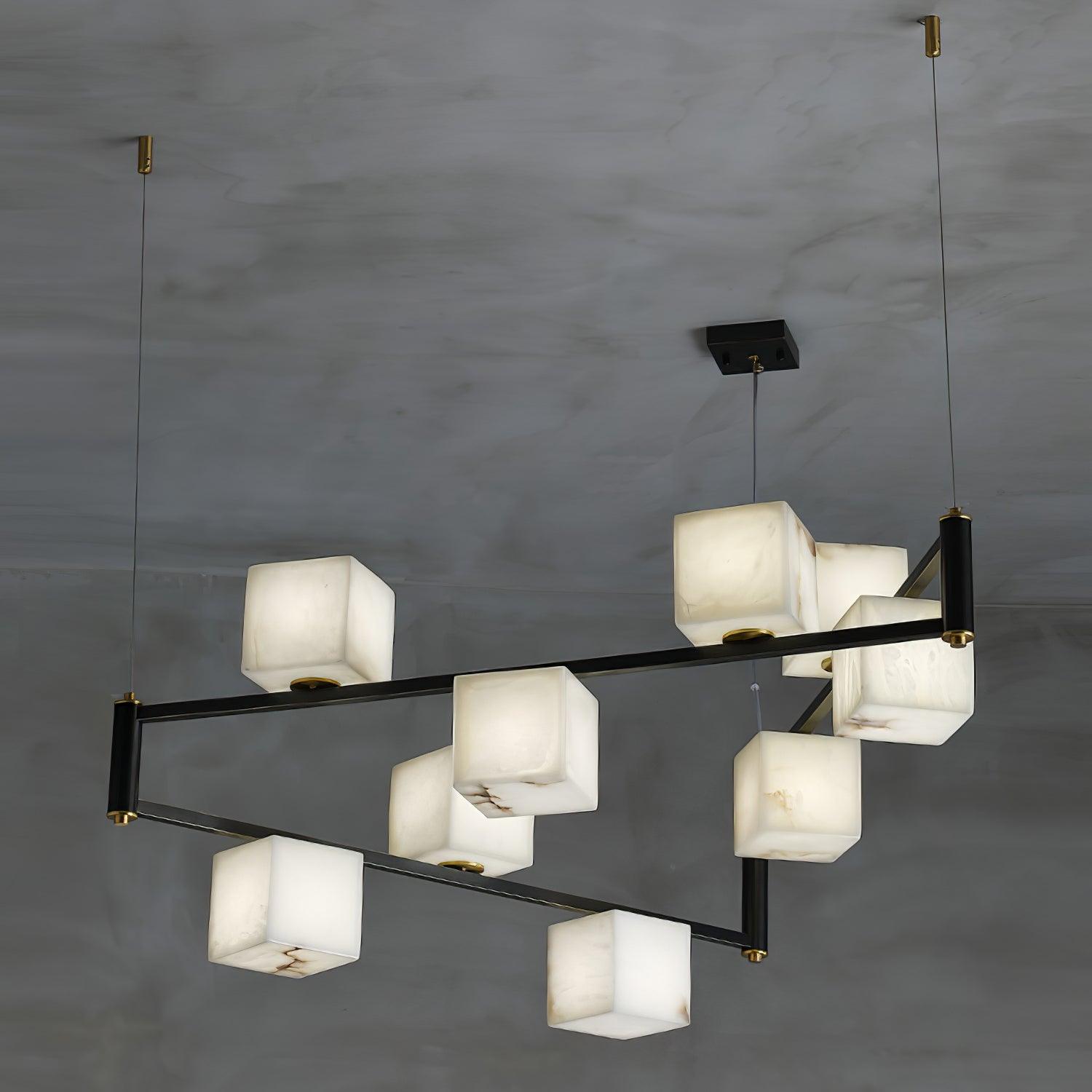 Alabaster Square Box Chandelier - Richardrider