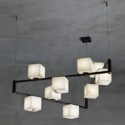 Alabaster Square Box Chandelier - Richardrider