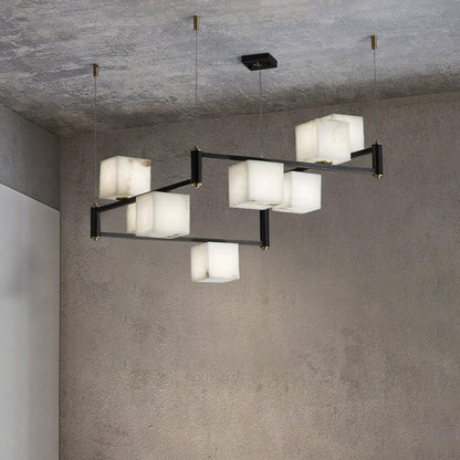 Alabaster Square Box Chandelier - Richardrider