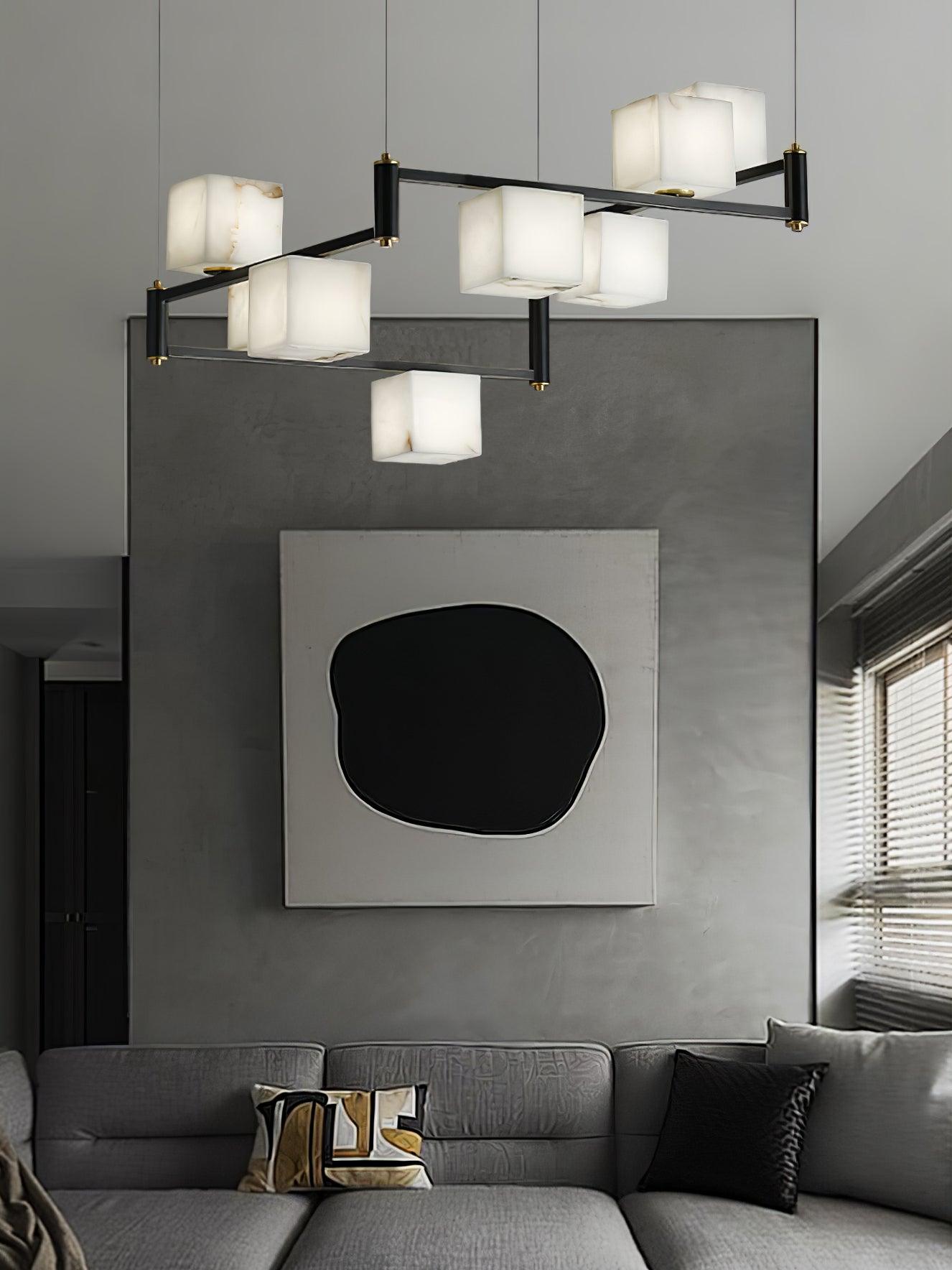 Alabaster Square Box Chandelier - Richardrider