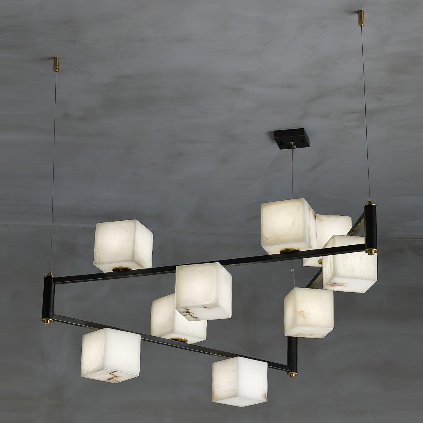 Alabaster Square Box Chandelier - Richardrider