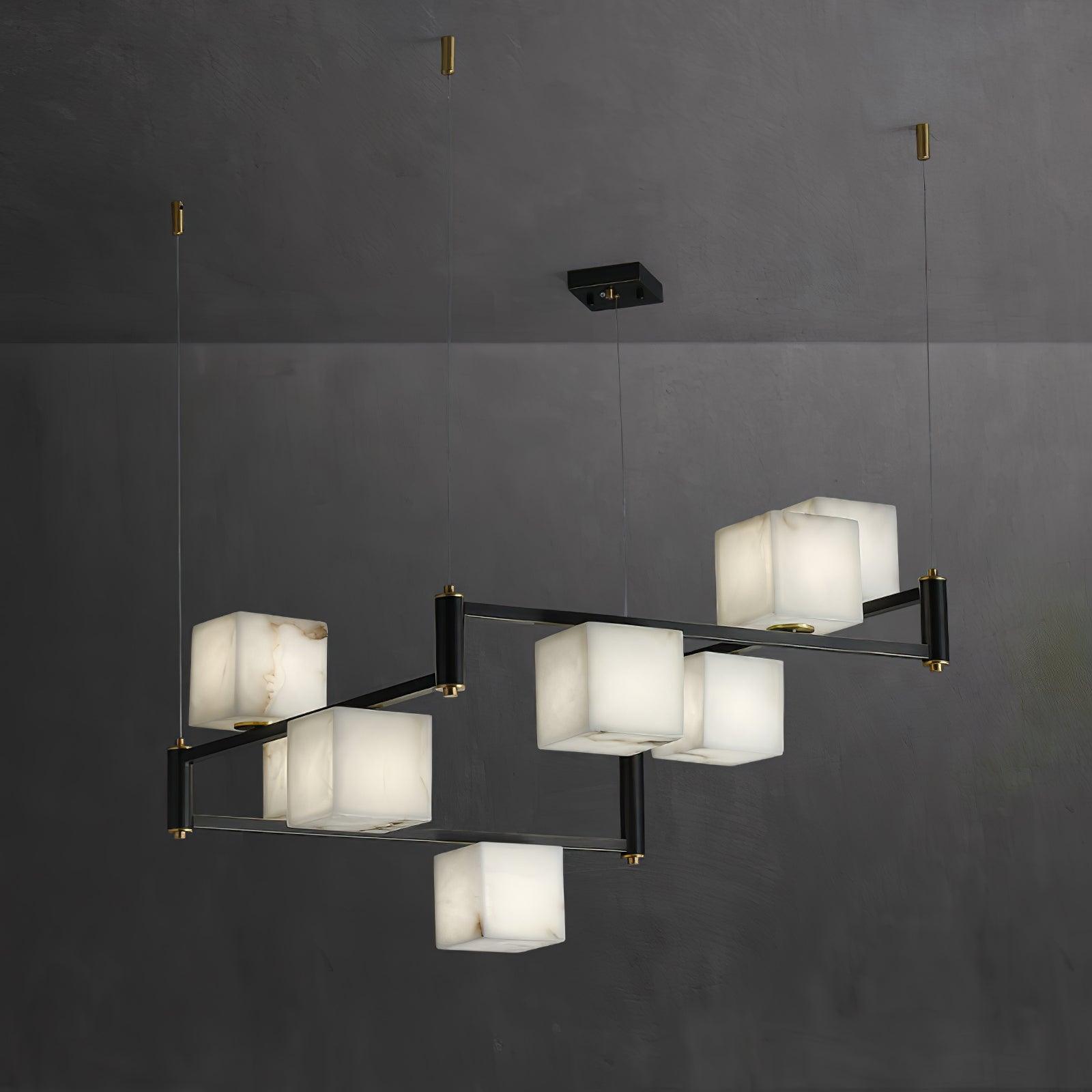 Alabaster Square Box Chandelier - Richardrider