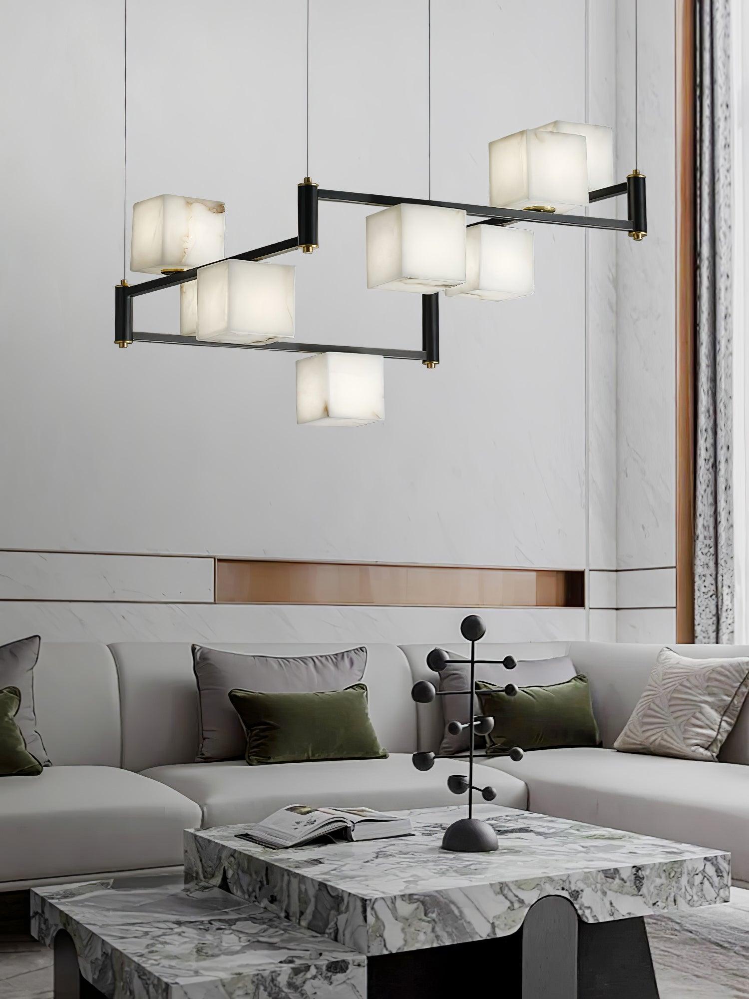 Alabaster Square Box Chandelier - Richardrider